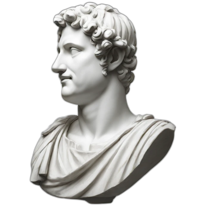 roman bust made of marble, portrait emoji