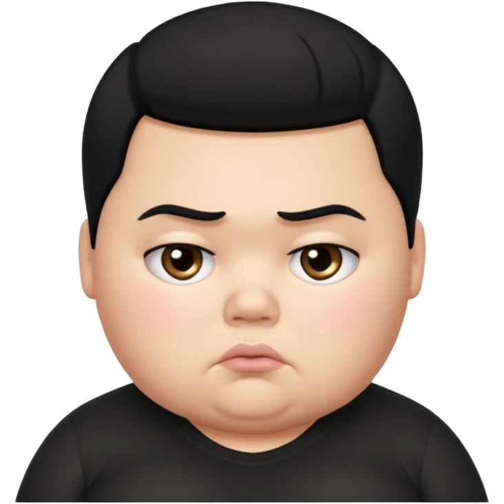 a fat pretty bratz boy with black hair looking sad emoji
