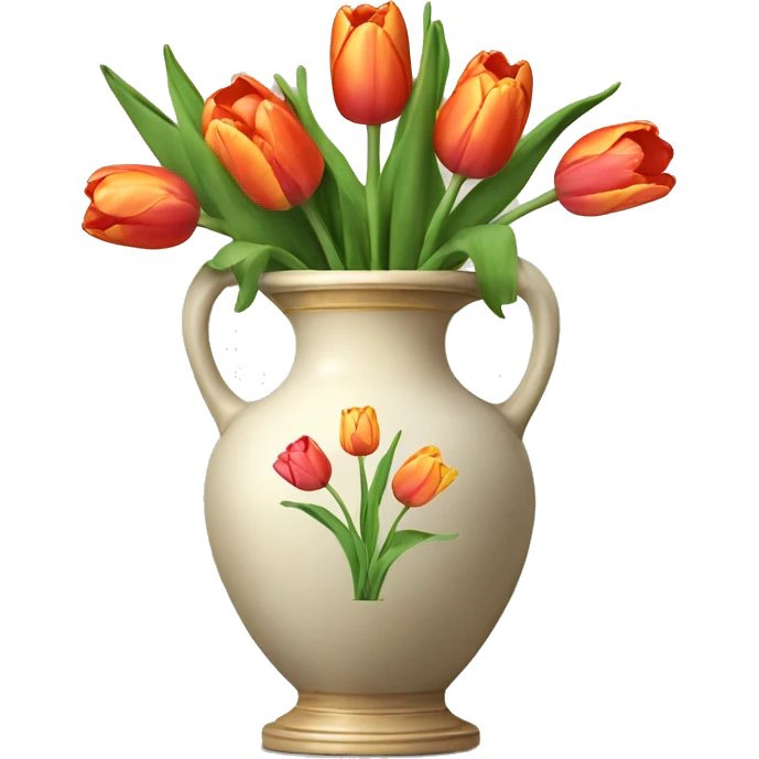 vase with tulips  emoji