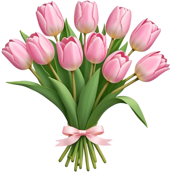 light pink tulip bouquet  emoji