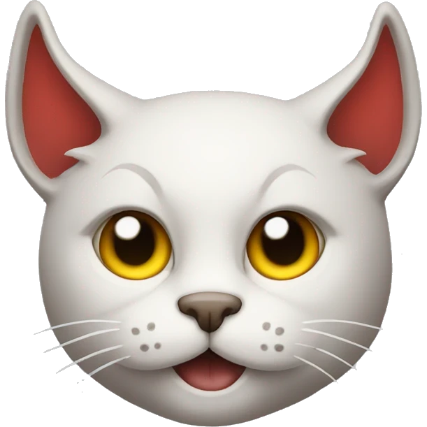 Cat wearing devil horns  emoji