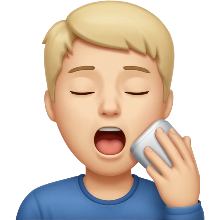 yawning sleepy character emoji