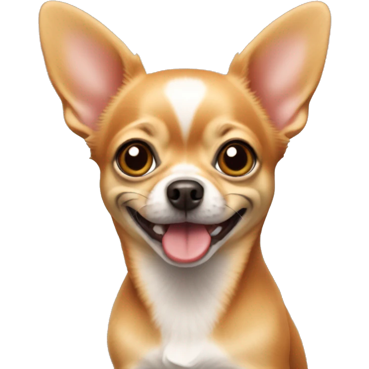 red chihuahua, small and cheerful emoji