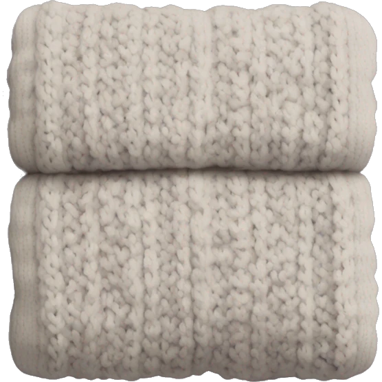 Cozy knitted blanket folded emoji
