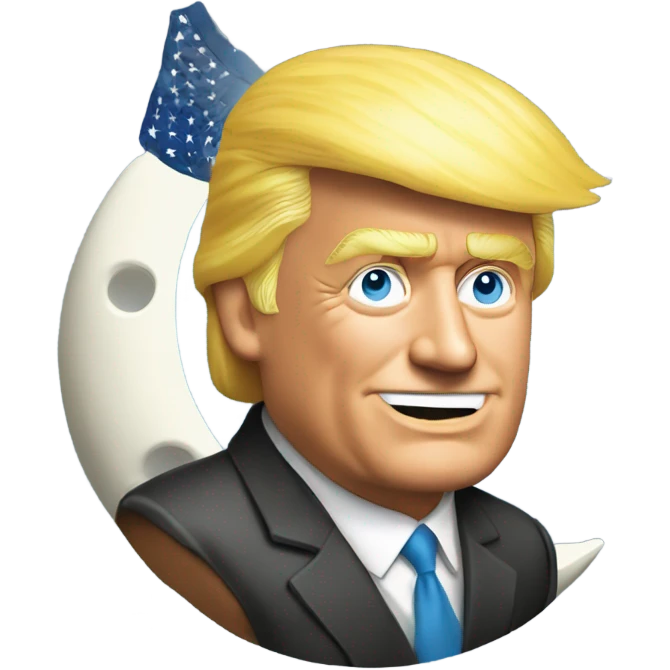Trump Bitcoin to the moon emoji