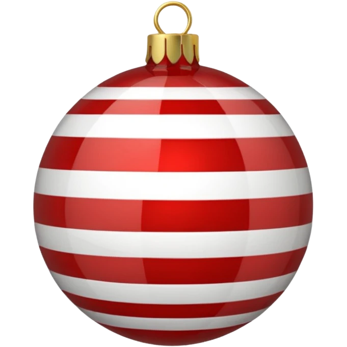 A Red Striped Ornament emoji