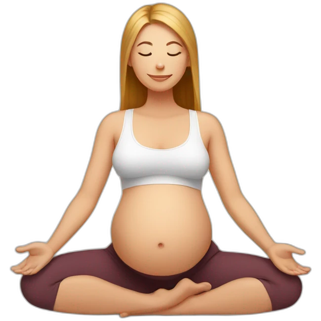 Pregnant yoga emoji