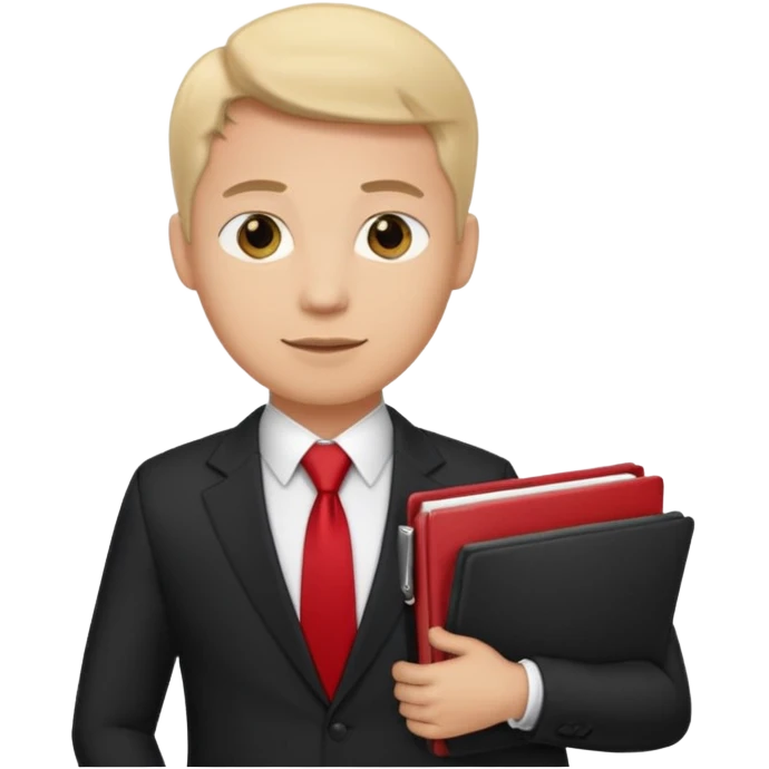 a financier man with a portfolio emoji