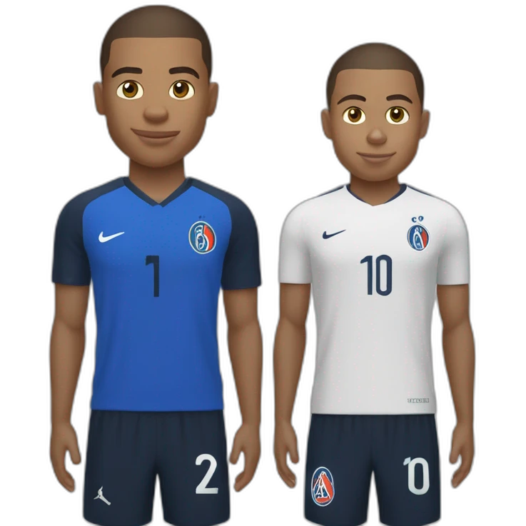 Kilian mbappe avec le mallio de f l’om emoji