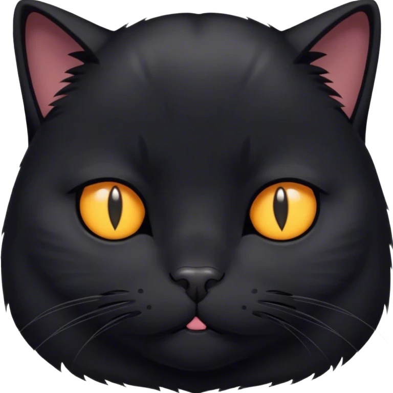 Sleepy black cat emoji