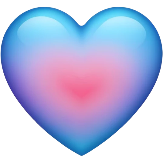 cœur dégradé de bleu  emoji