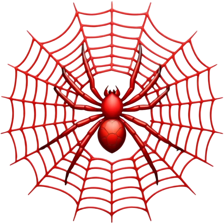 red spider web emoji