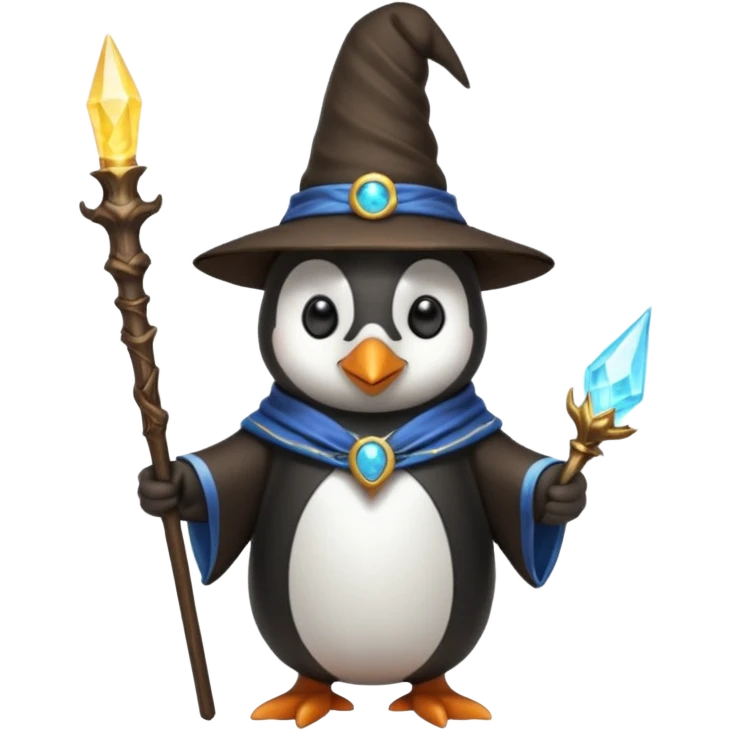 Penguin Wizard emoji
