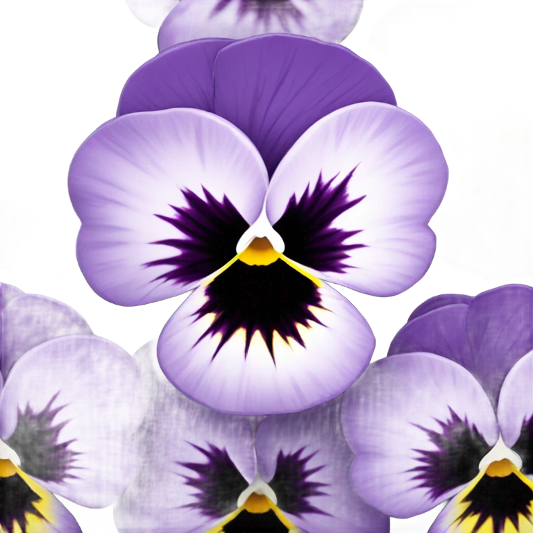 Light purple pansies  emoji