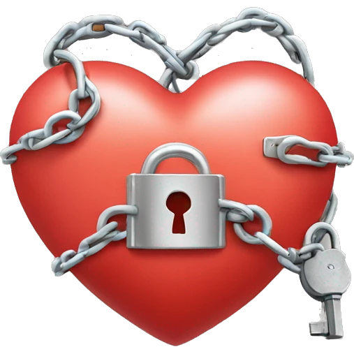 HEART WITH PADLOCK emoji