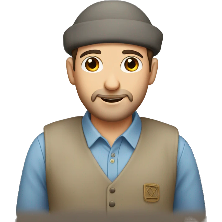 Jewish man with yarmulke emoji