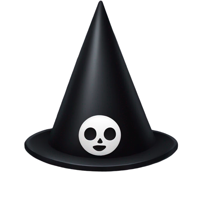 Goth Party hat  emoji