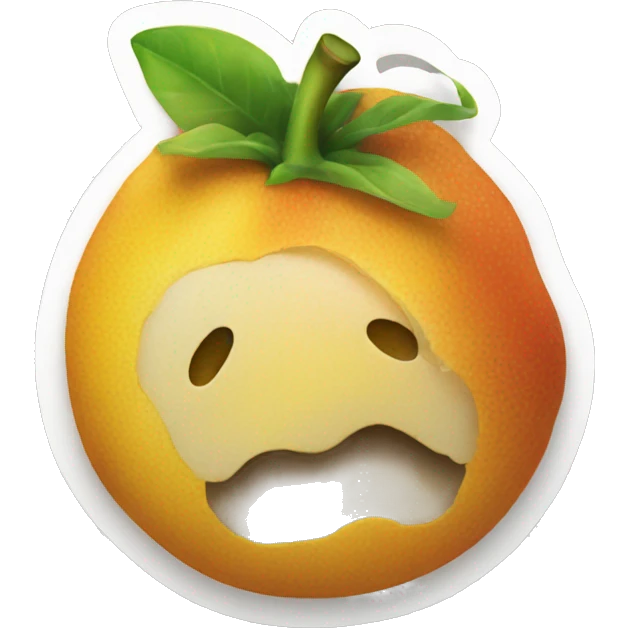 half peeled sticker emoji