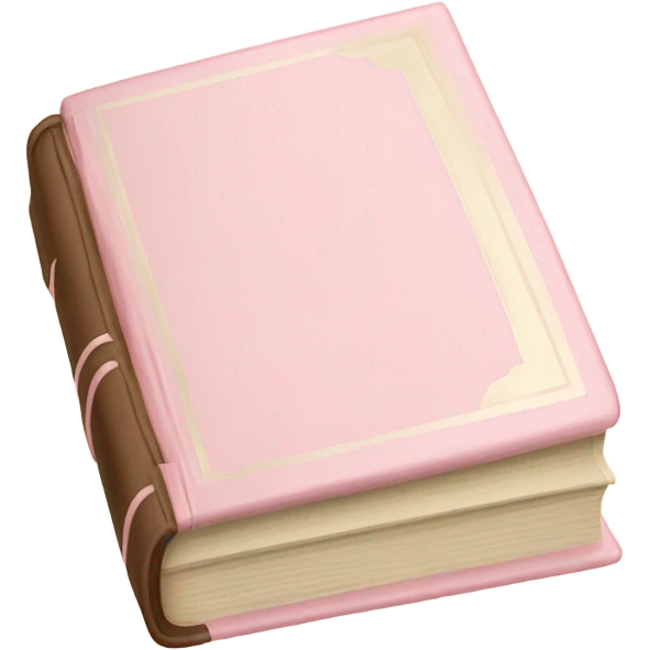 Four light Pink & beige book stable emoji