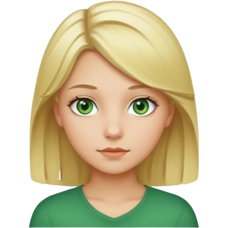 Girl blonde Green eyes emoji
