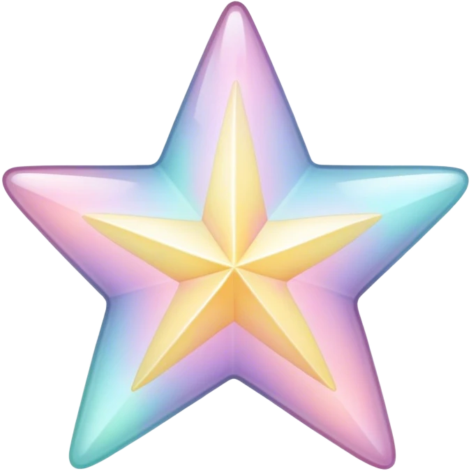 Pastel transparent star emoji