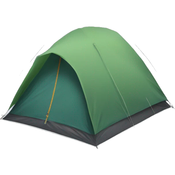 person camping in snow mountain emoji