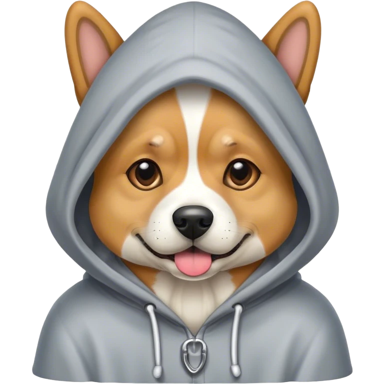 Dog wearing a hood emoji