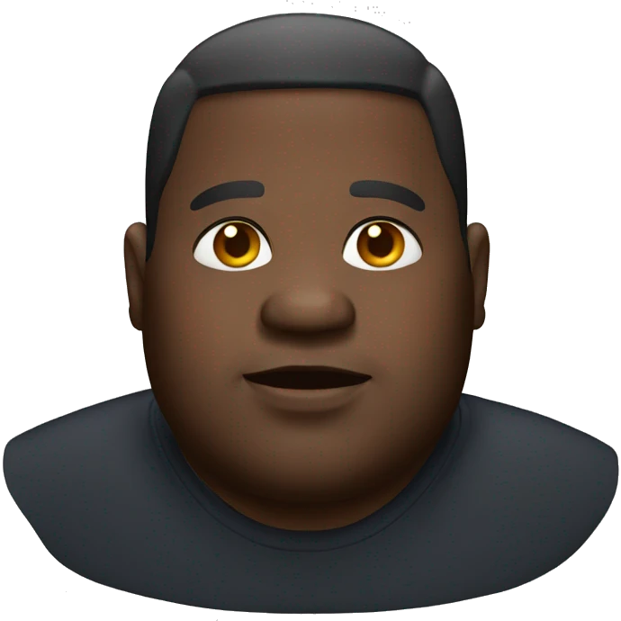 fat black man emoji