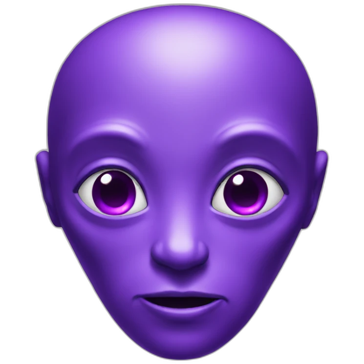 Purple alien emoji