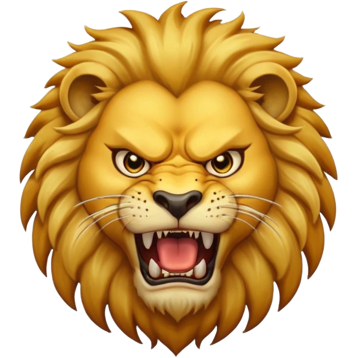 Angry lion emoji