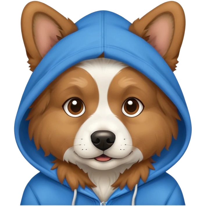 Dog wearing hoodie  emoji