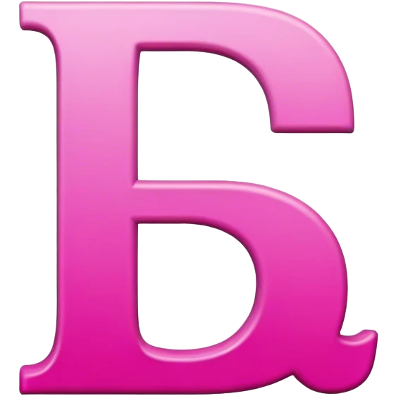Pink letter D emoji