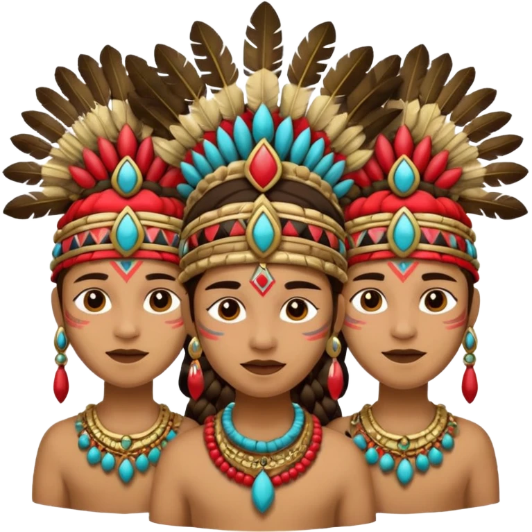 tribals in tribal colors fstival time emoji