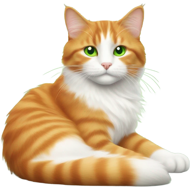 Orange and white cat emoji