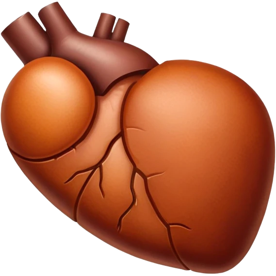 realistic liver emoji