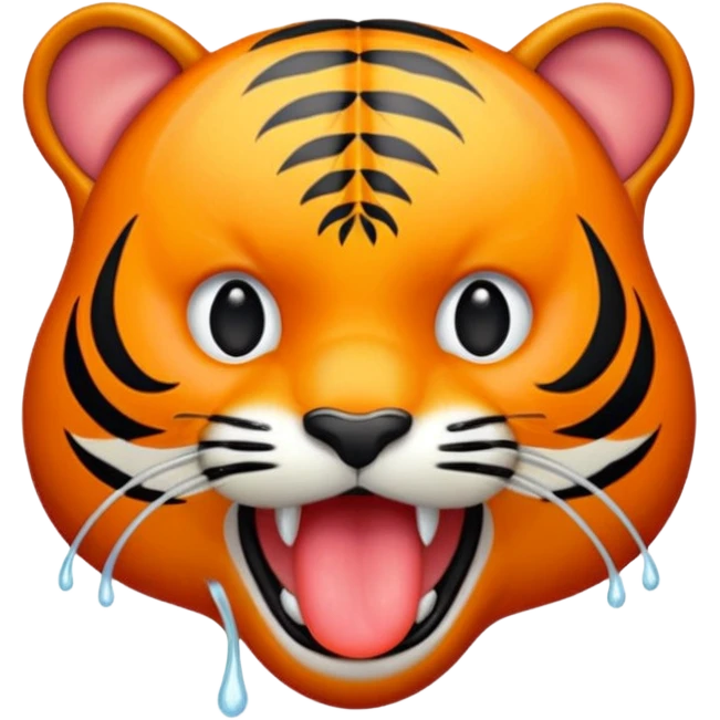 tiger's tongue sticking out emoji