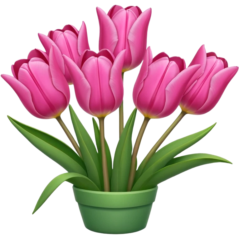 Pink tulips emoji
