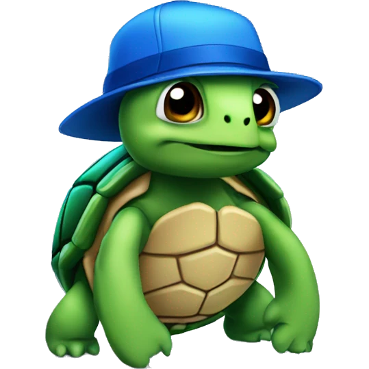 android turtle mixed with blue basecap emoji