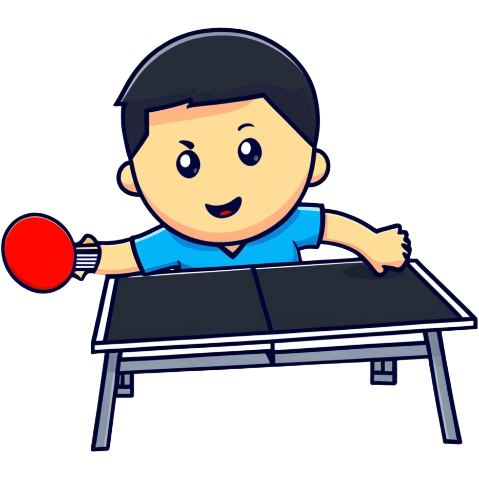 table tennis player in action emoji