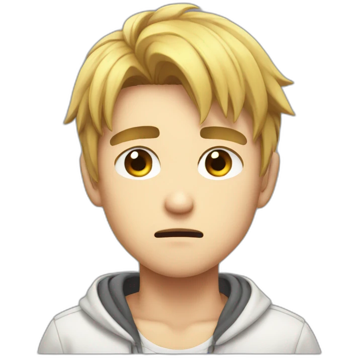 an anime guy annoyed emoji