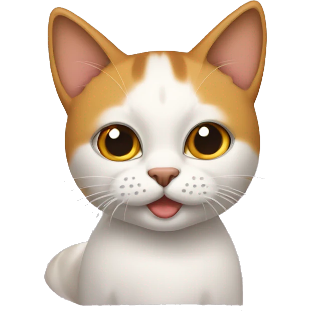 gato con hueso en la boca emoji