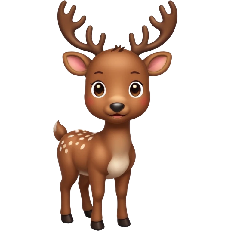 reindeer baby  cute, full body LIGHTS on his horns emoji