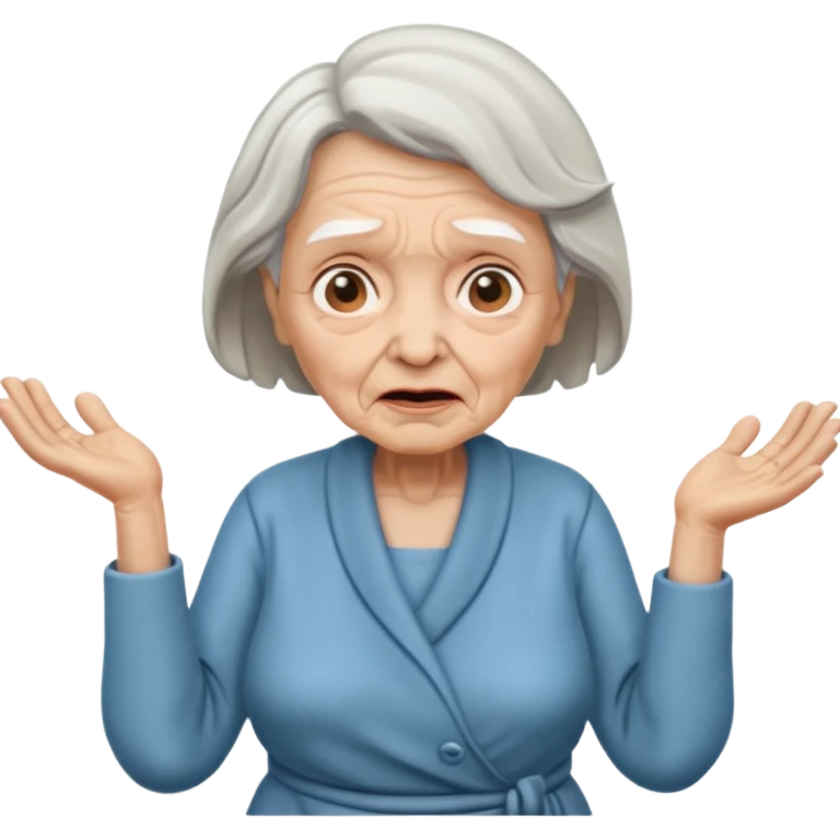 Old lady shrugging emoji