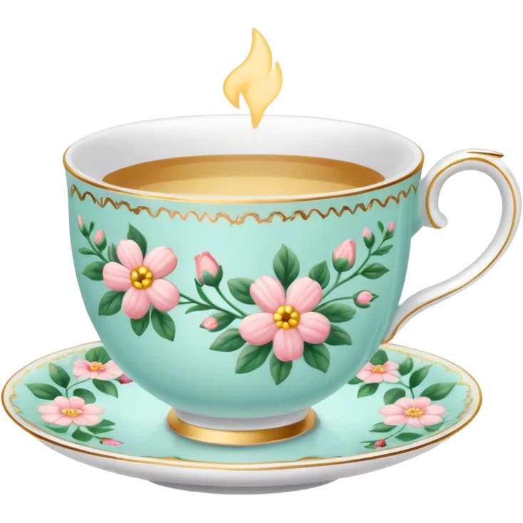 Spring time tea cup emoji