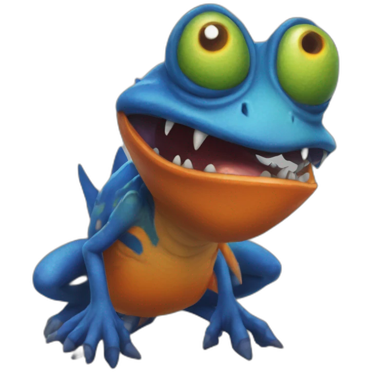 murloc blue aeys orange emoji