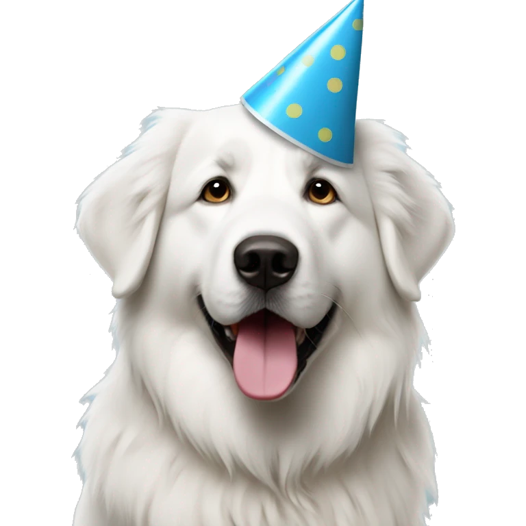 Great Pyrenees dog BIRTHDAY emoji