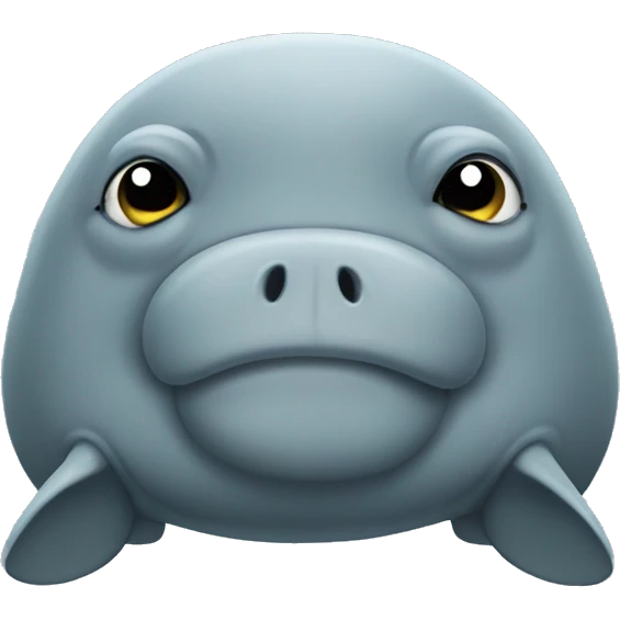Grumpy manatee emoji