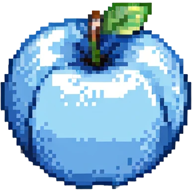 blue apple emoji