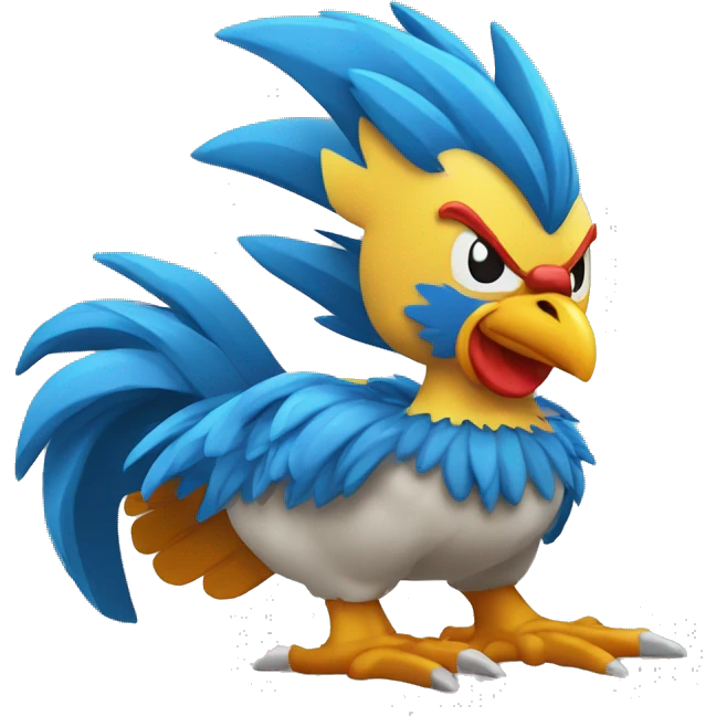 Super saiyan chicken emoji
