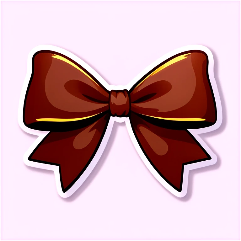 Dark brown bow emoji